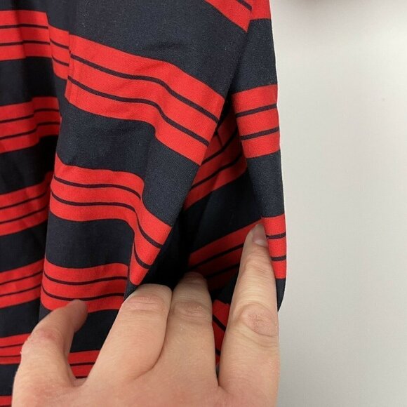Gap Red Blue Striped Long Sleeve A-Line Dress Size 8 - Picture 5 of 8